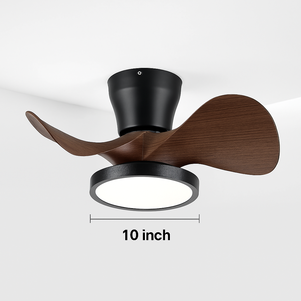 ventilateur de plafond moderne silencieux avec lumière led et télécommande