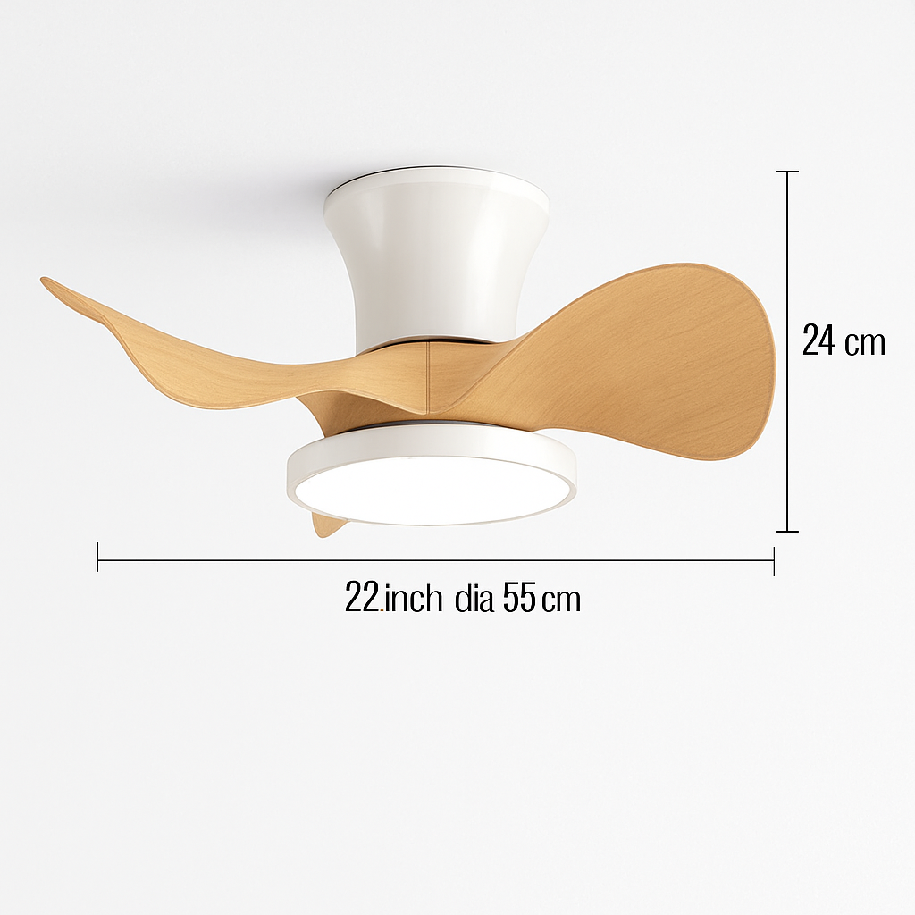 ventilateur de plafond moderne silencieux avec lumière led et télécommande