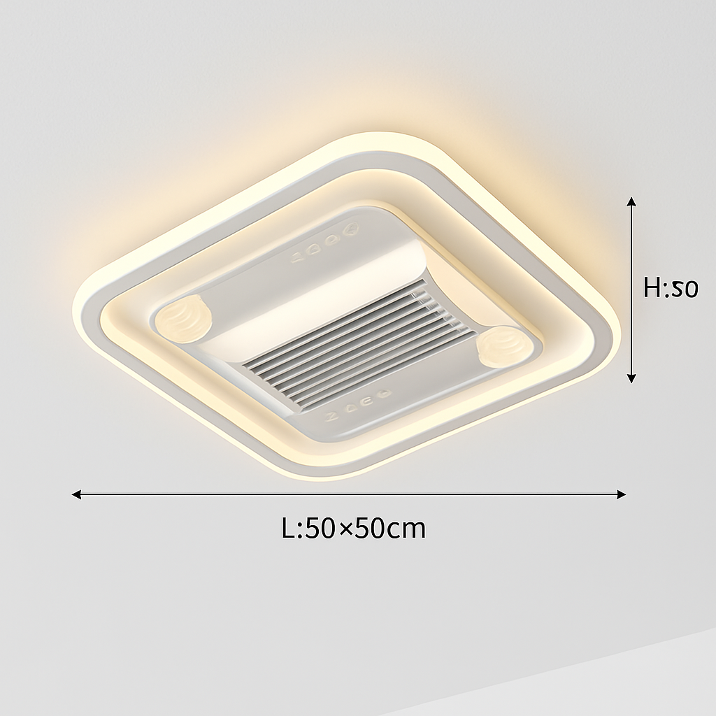 ventilateur de plafond sans feuilles avec éclairage moderne ultra-mince