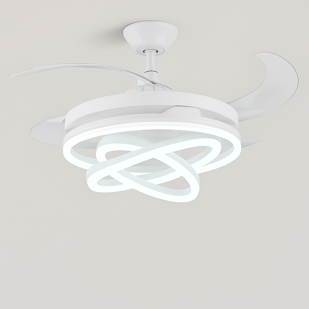 ventilateur de plafond silencieux avec télécommande et lumière LED