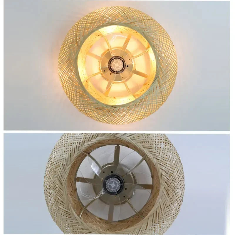 ventilateur lampe silencieux à lames invisibles avec télécommande décoratif