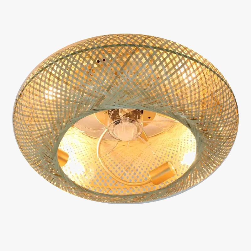 ventilateur lampe silencieux à lames invisibles avec télécommande décoratif