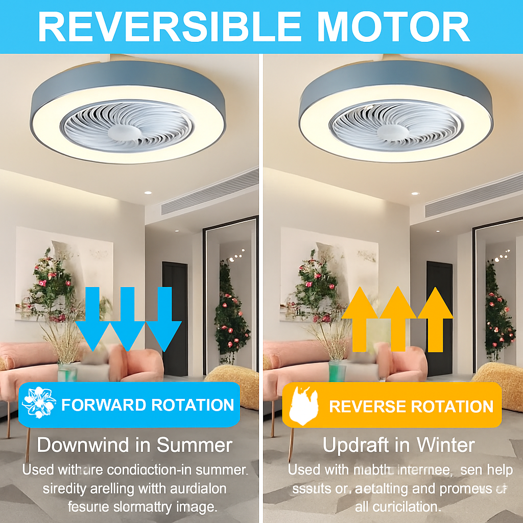 ventilateur plafond moderne pour enfants avec lumière led et télécommande