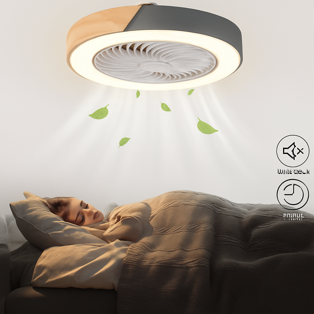 ventilateur plafond moderne pour enfants avec lumière led et télécommande