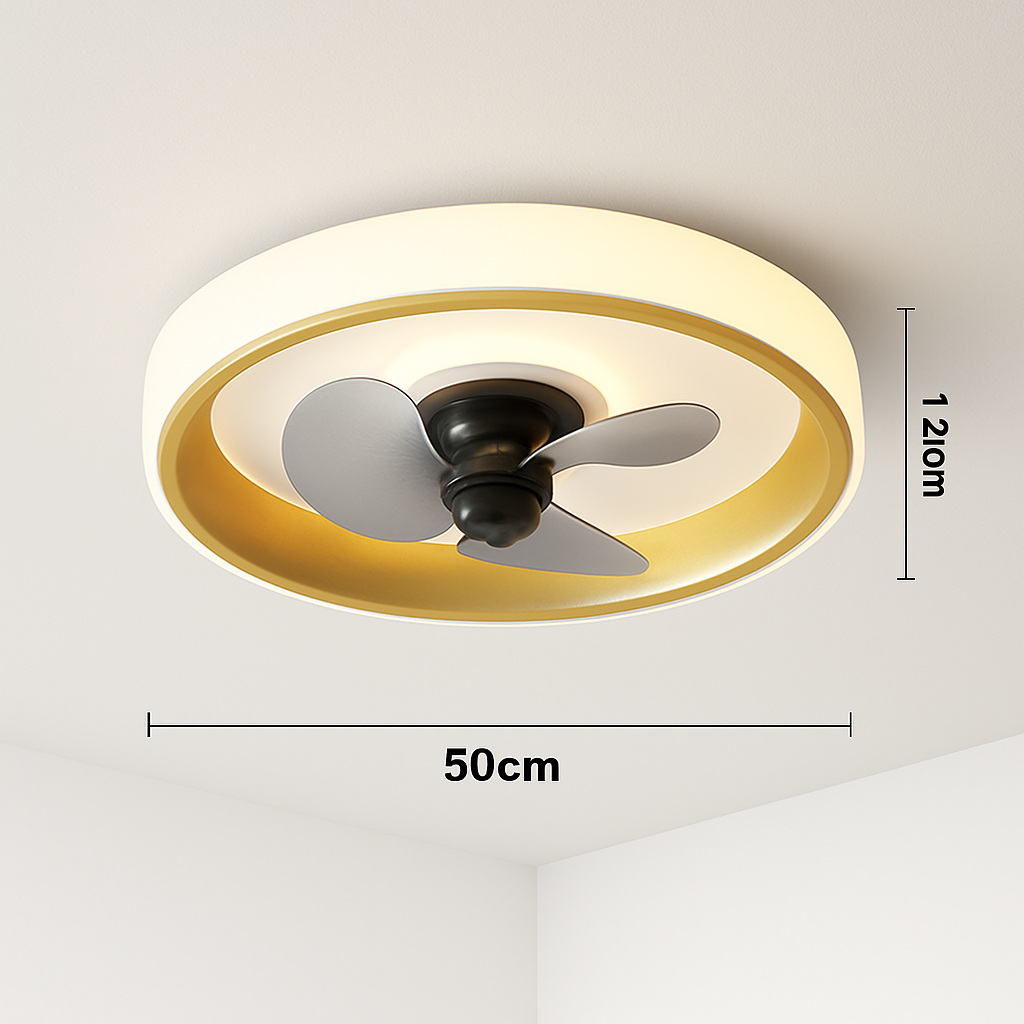 ventilateur silencieux à lames invisibles avec éclairage intégré