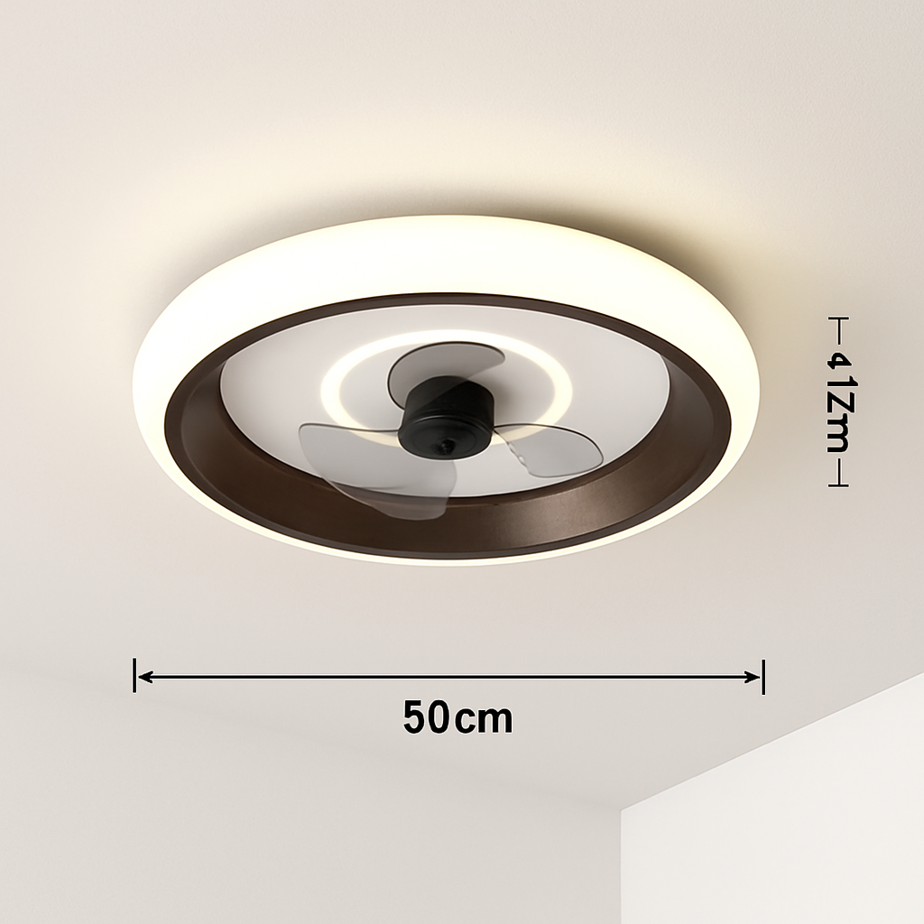 ventilateur silencieux à lames invisibles avec éclairage intégré