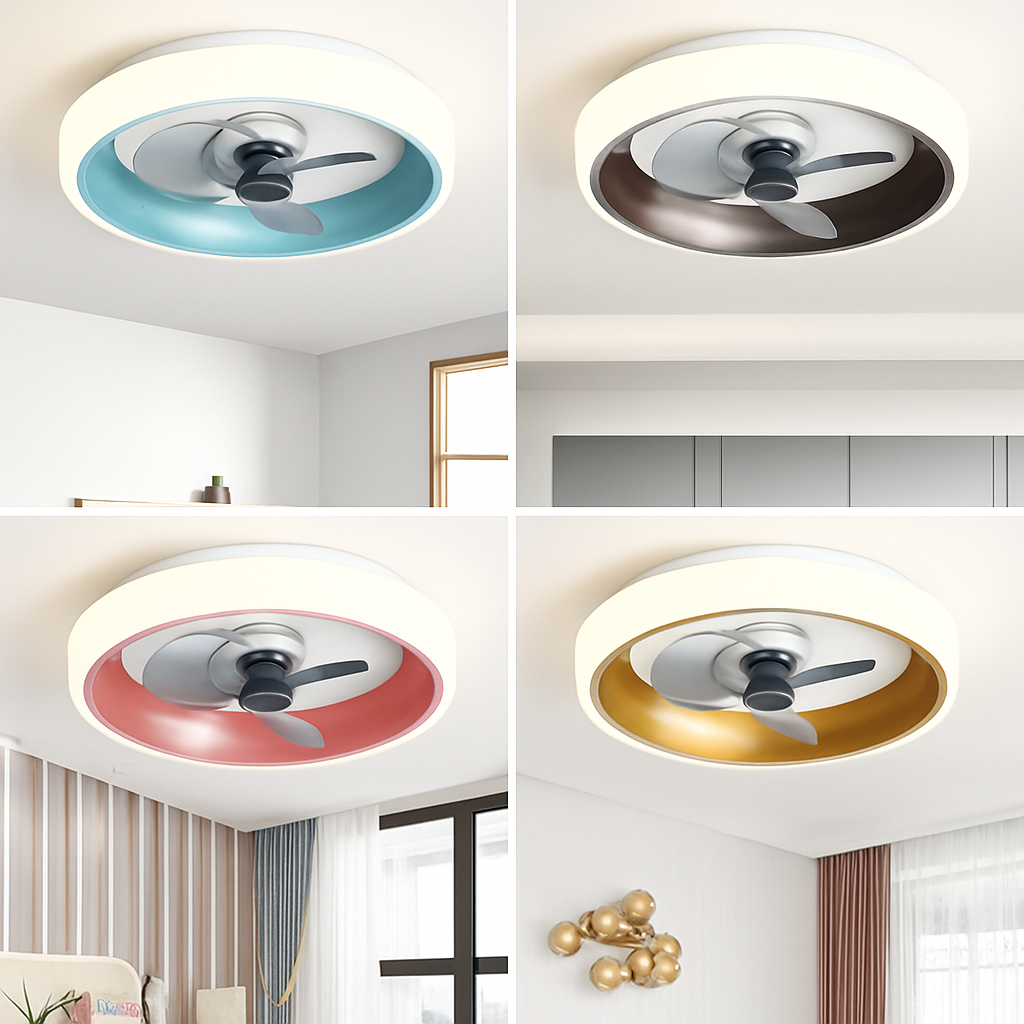 ventilateur silencieux à lames invisibles avec éclairage intégré