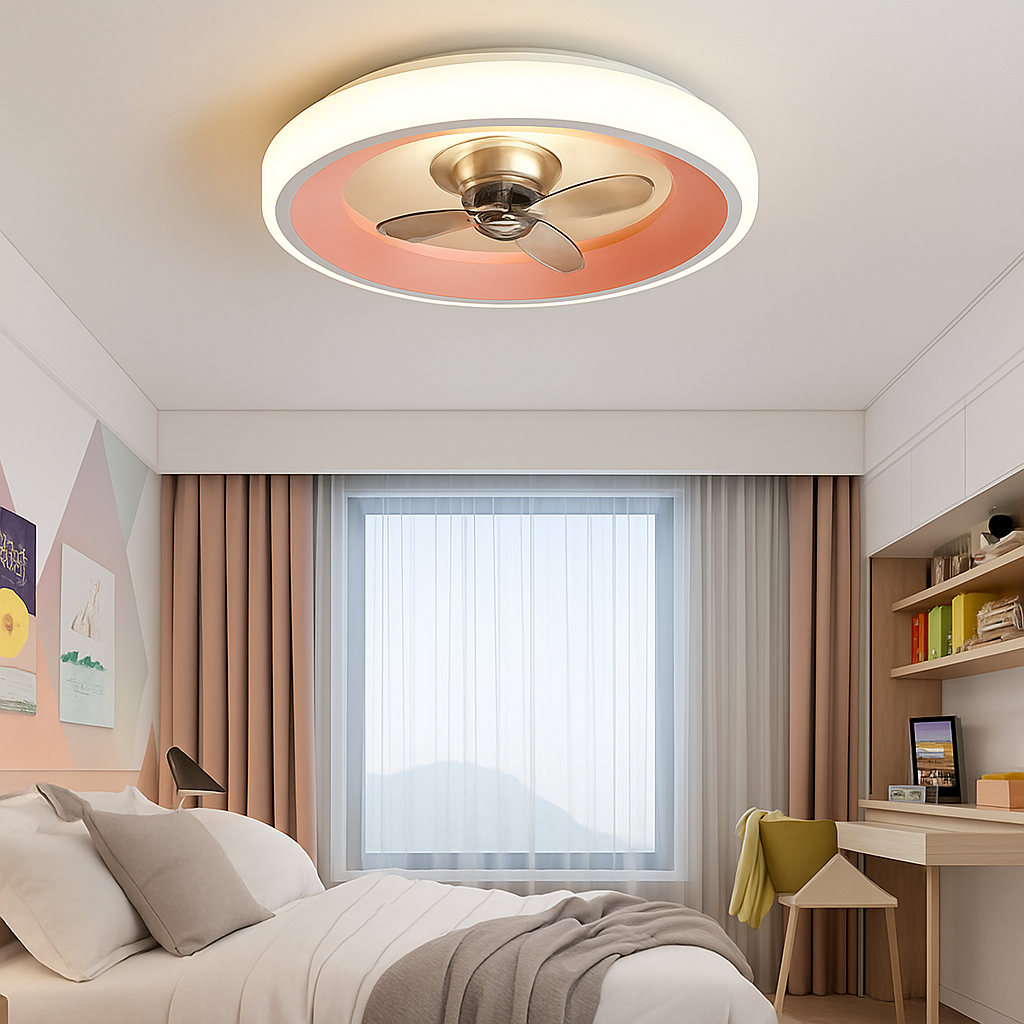ventilateur silencieux à lames invisibles avec éclairage intégré