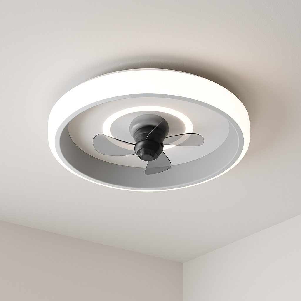 ventilateur silencieux à lames invisibles avec éclairage intégré