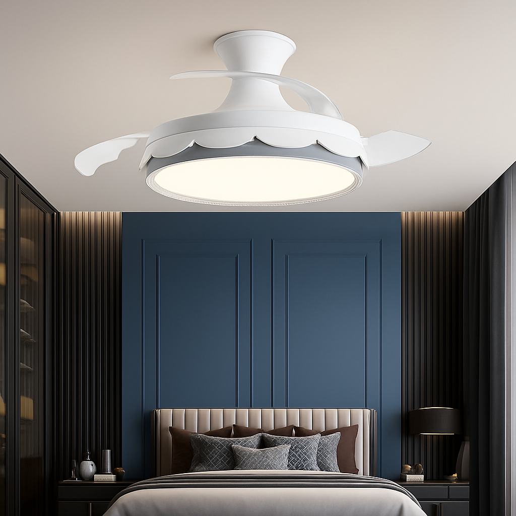 ventilateurs de plafond modernes avec éclairage télécommande design élégant