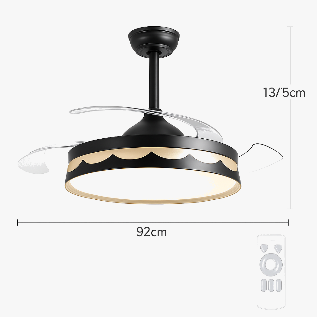 ventilateurs de plafond modernes avec éclairage télécommande design élégant