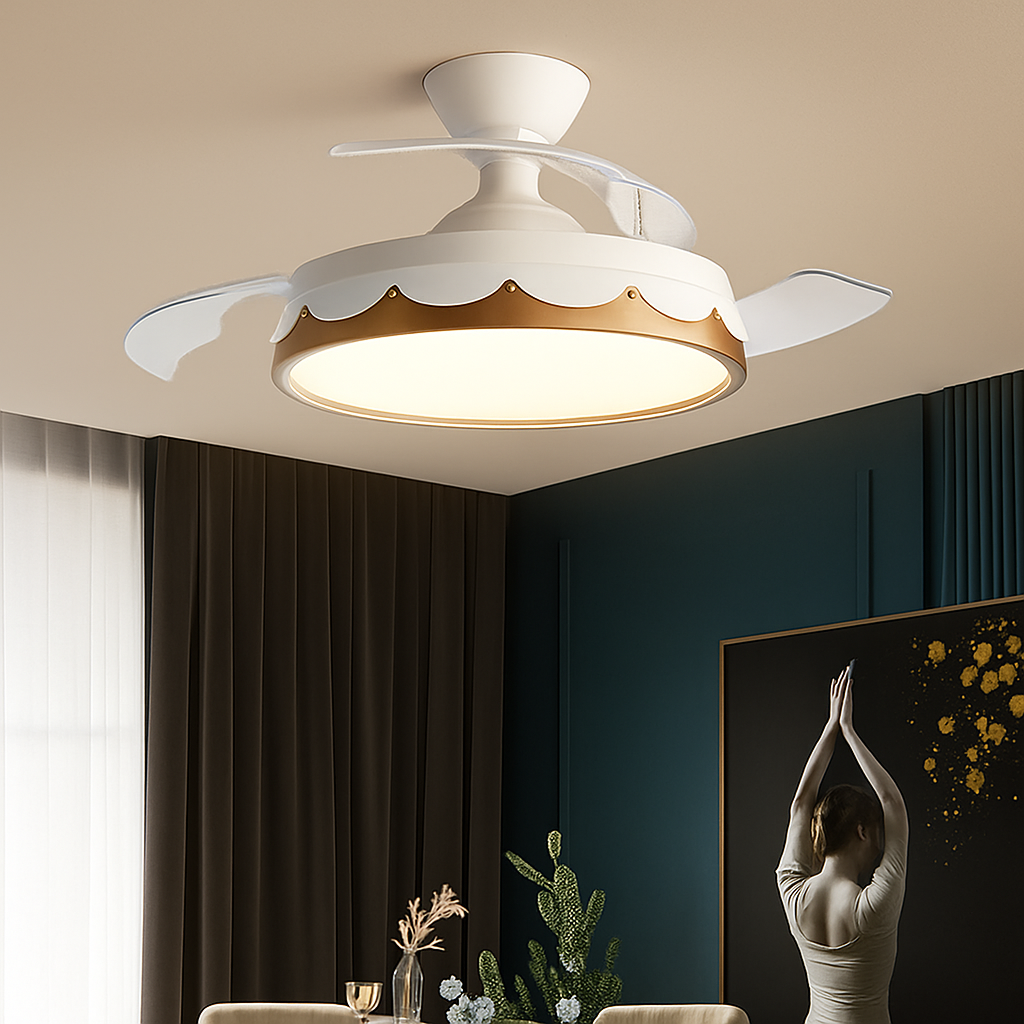 ventilateurs de plafond modernes avec éclairage télécommande design élégant