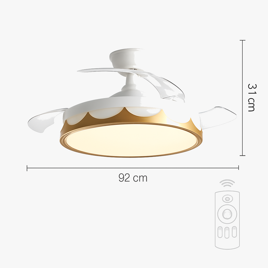 ventilateurs de plafond modernes avec éclairage télécommande design élégant