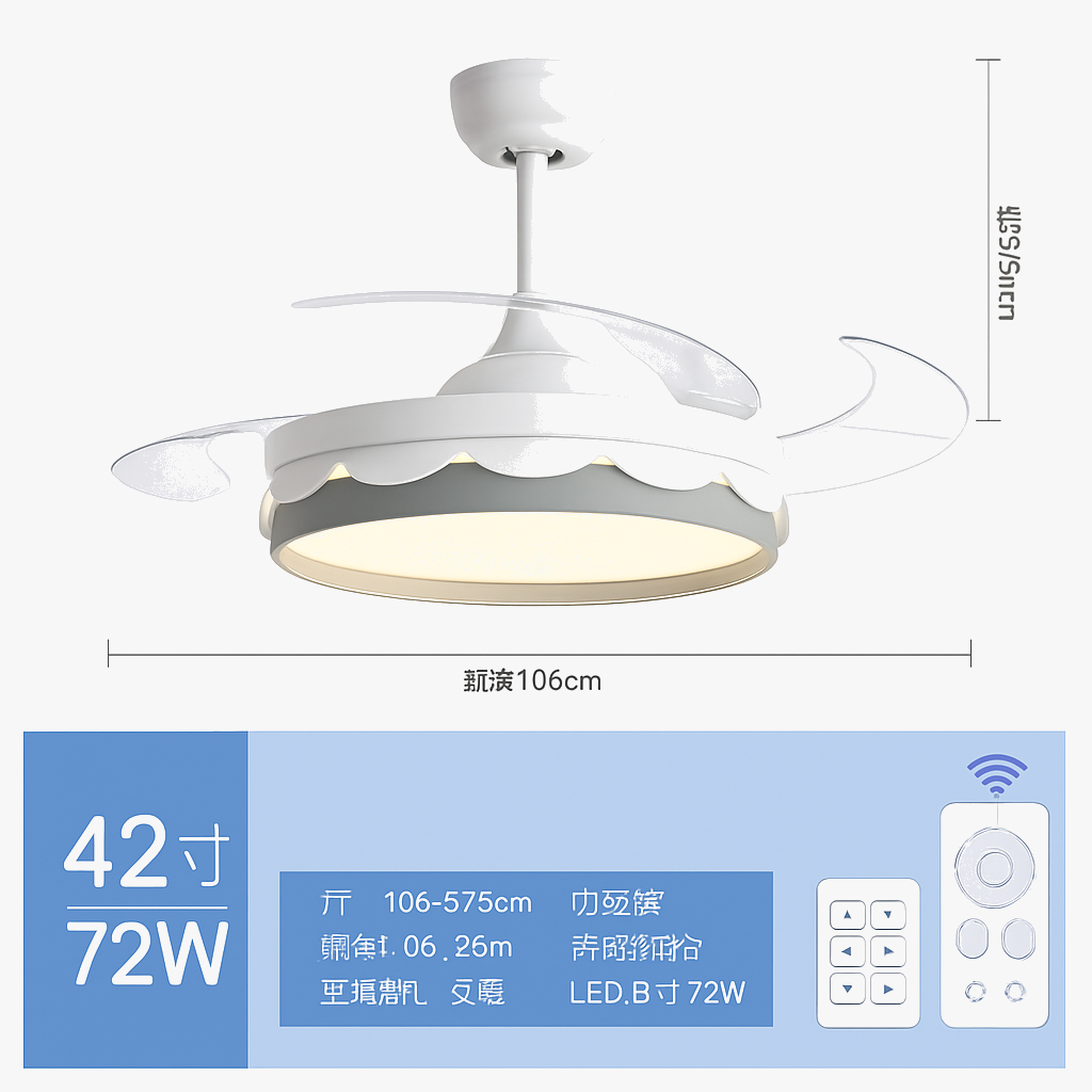 ventilateurs de plafond modernes avec éclairage télécommande design élégant