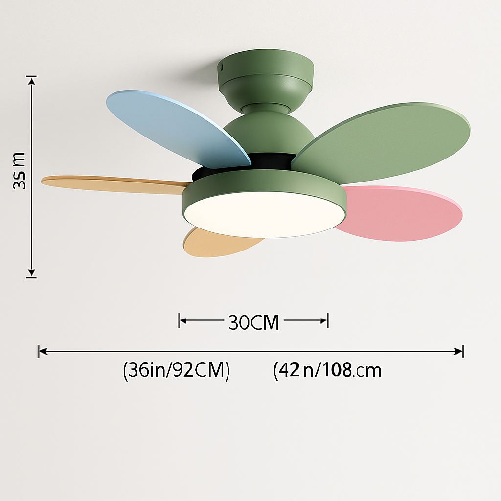 ventilateurs de plafond modernes avec contrôle de lumière pour intérieur