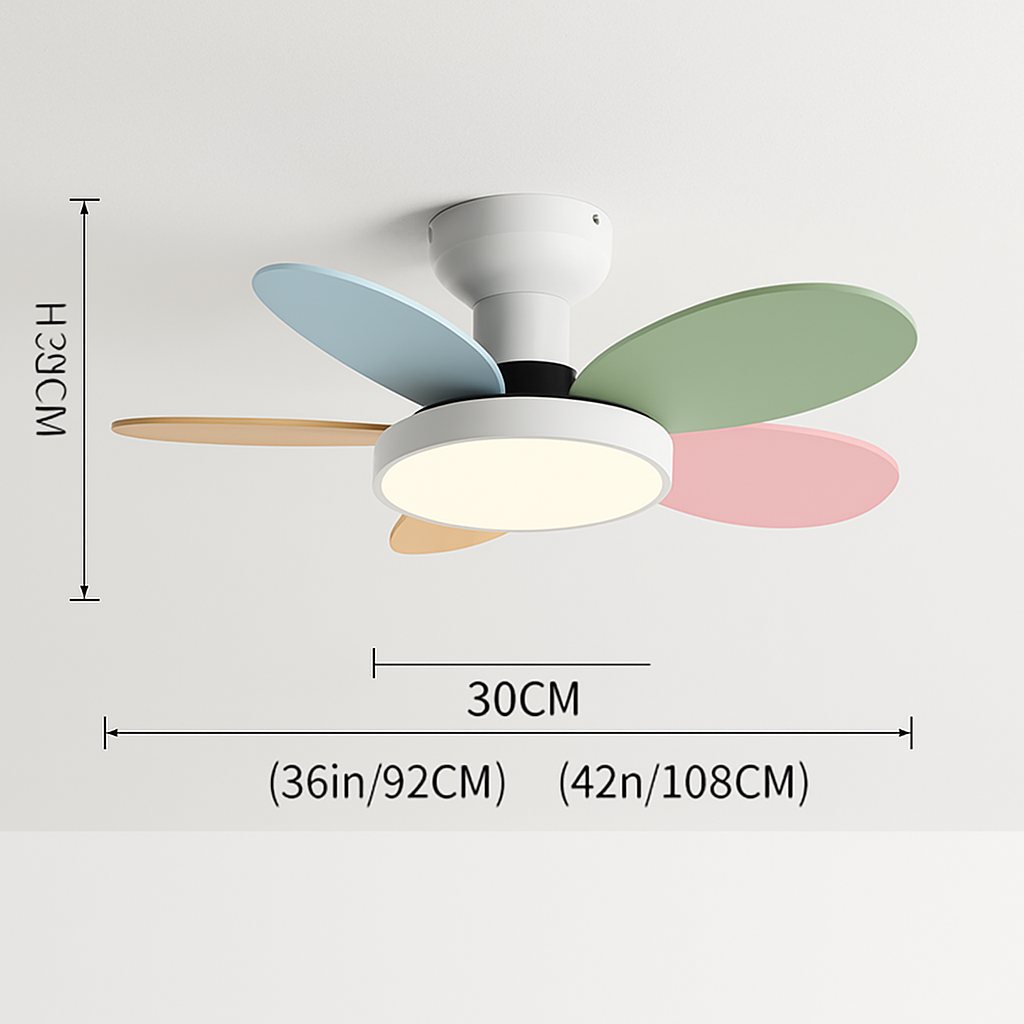 ventilateurs de plafond modernes avec contrôle de lumière pour intérieur