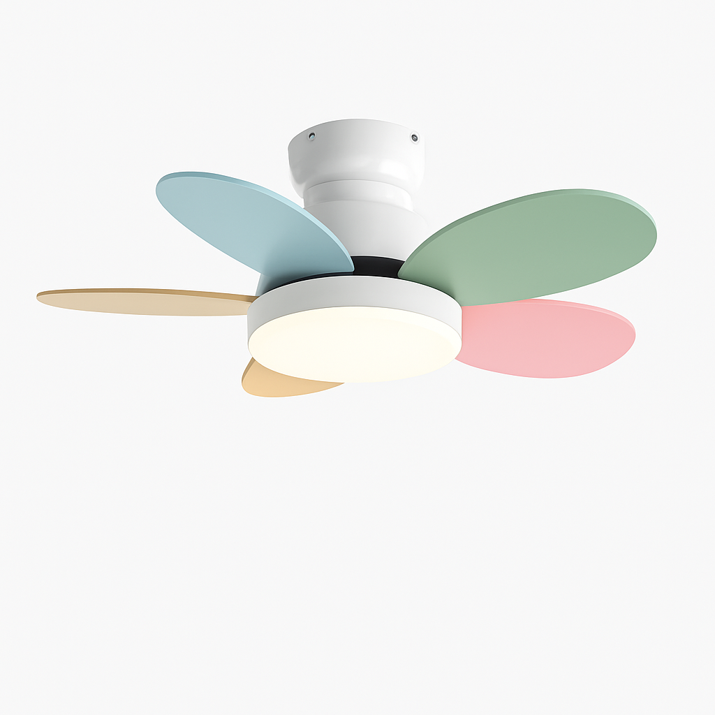 ventilateurs de plafond modernes avec contrôle de lumière pour intérieur