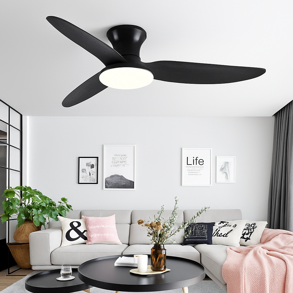 ventilateurs de plafond modernes à moteur continu avec télécommande