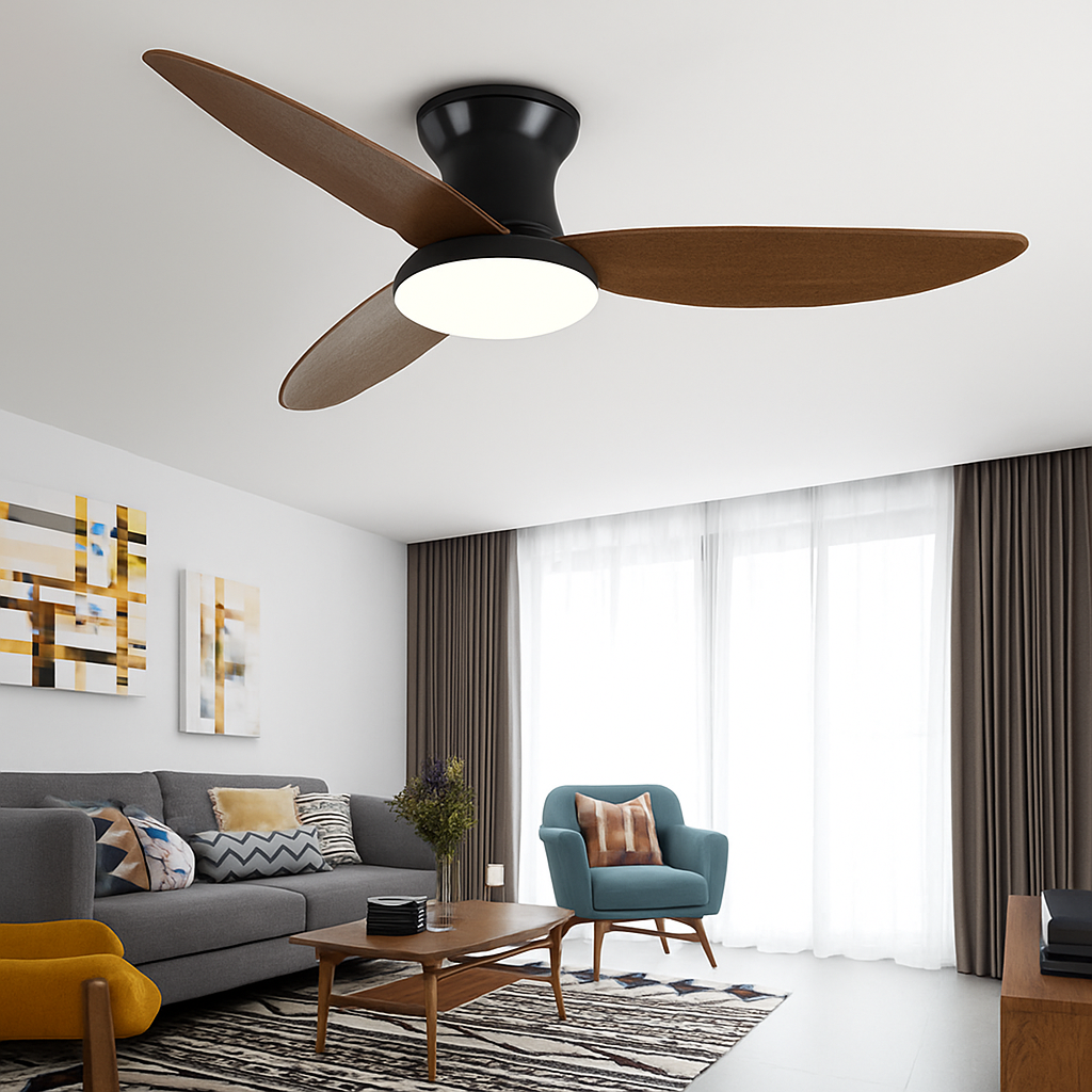 ventilateurs de plafond modernes à moteur continu avec télécommande