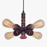 Vintage industriel tuyau d'eau suspension rétro Loft Steampunk lustre lampe café Bar Restaurant cuisine chambre lumières LED