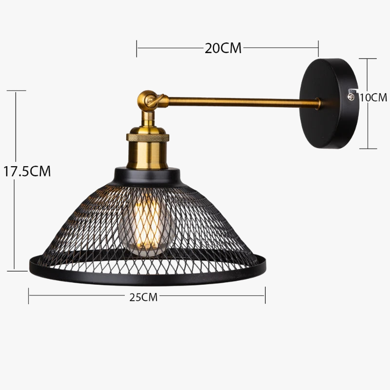 suspension Vintage rétro noir fer Net-Cage cuisine E27 LED pour chambre salon Restaurant