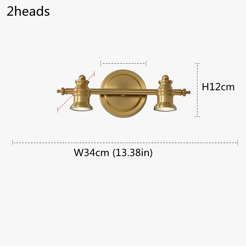 Vintage salle de bains miroir lumières LED vanité applique 2/4 têtes Bronze chambre maquillage miroir avant lampes hôtel maison éclairage intérieur