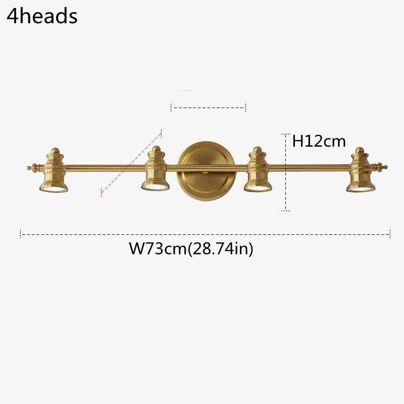 Vintage salle de bains miroir lumières LED vanité applique 2/4 têtes Bronze chambre maquillage miroir avant lampes hôtel maison éclairage intérieur