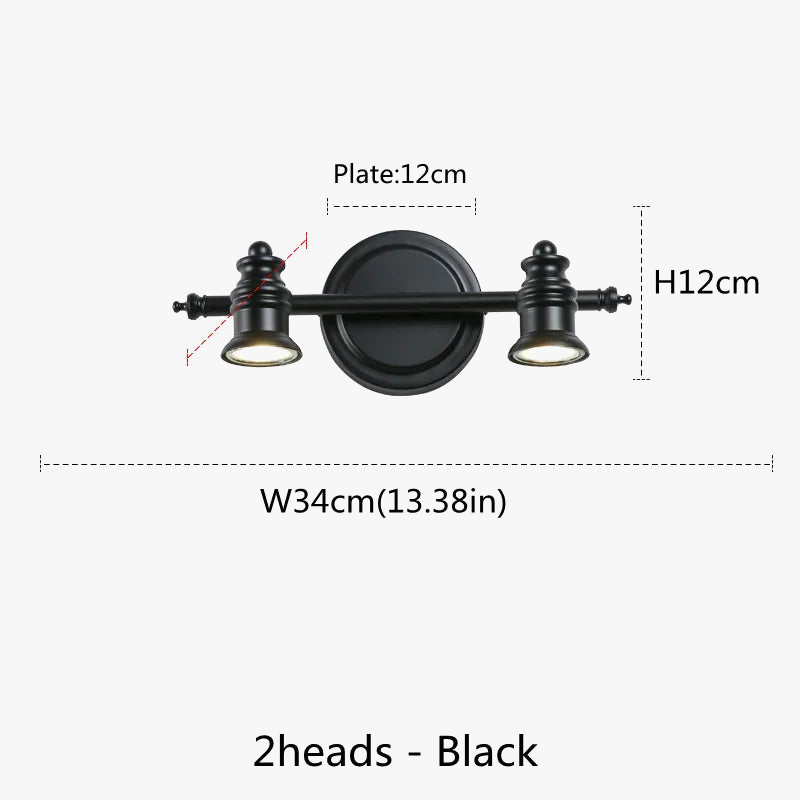 Vintage salle de bains miroir lumières LED vanité applique 2/4 têtes Bronze chambre maquillage miroir avant lampes hôtel maison éclairage intérieur