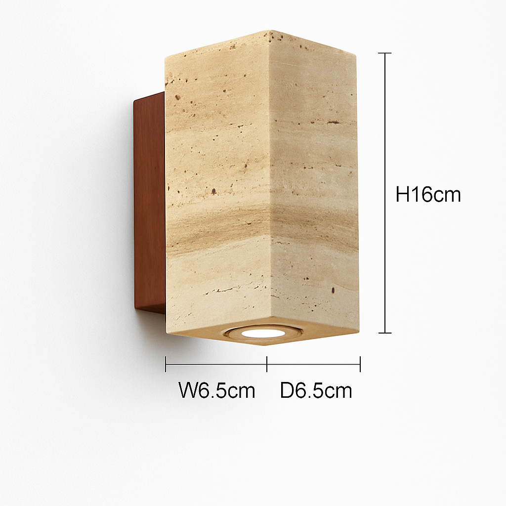 Wabi Sabi – applique murale Led en marbre jaune