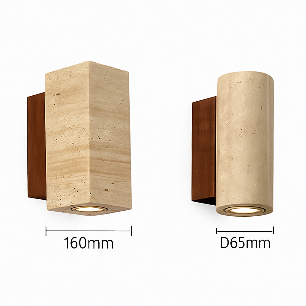 Wabi Sabi – applique murale Led en marbre jaune
