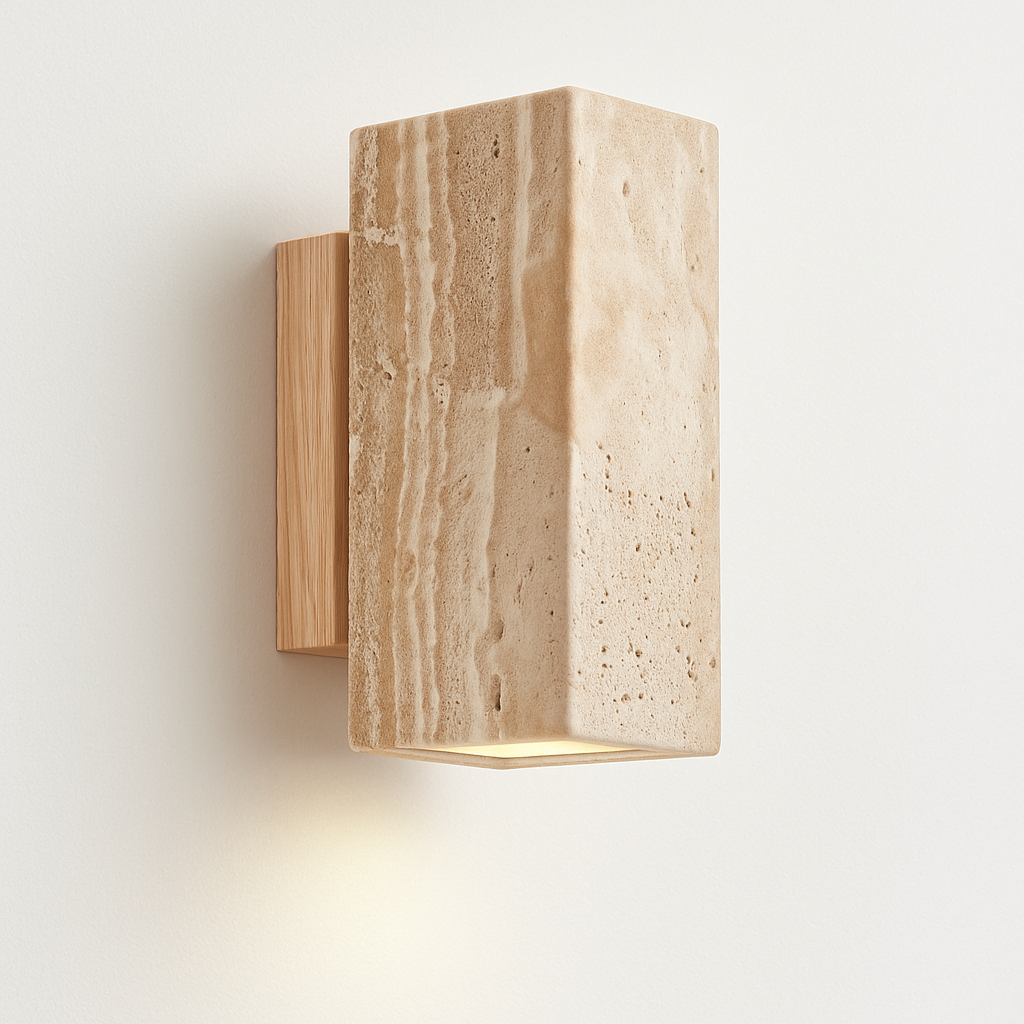 Wabi Sabi – applique murale Led en marbre jaune