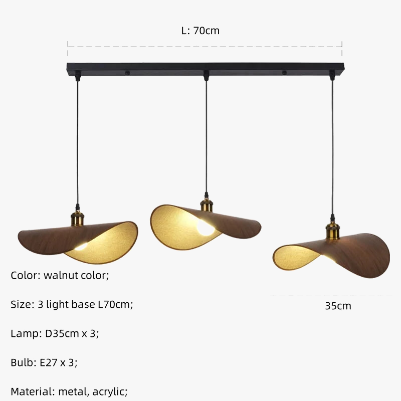 suspension Wabi Sabi minimalisme E27 Led lumière rétro chapeau Led suspension lampe salle à manger nordique lampe Led Droplight Luminarias