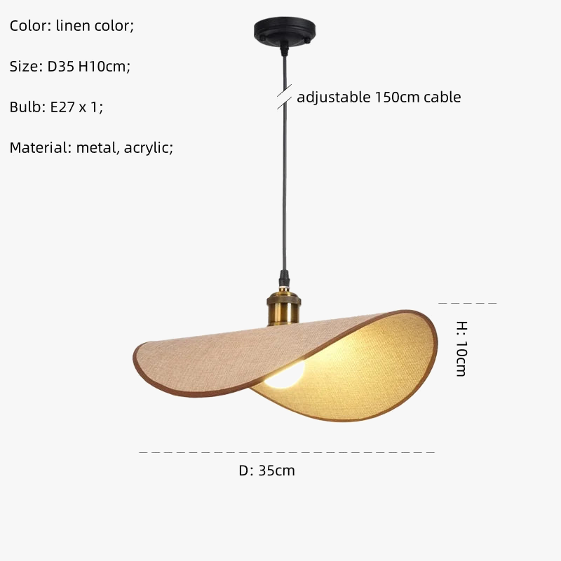 suspension Wabi Sabi minimalisme E27 Led lumière rétro chapeau Led suspension lampe salle à manger nordique lampe Led Droplight Luminarias