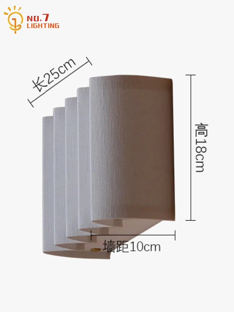Wabi-sabi nordique individuel vague applique LED atmosphère tissu Art décoratif appliques murales salon chambre chevet escaliers