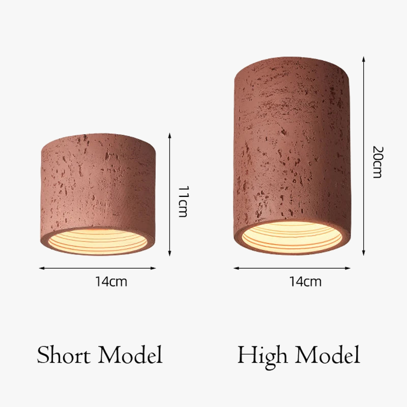 Wabi Sabi – spot lumineux Led en ciment rouge
