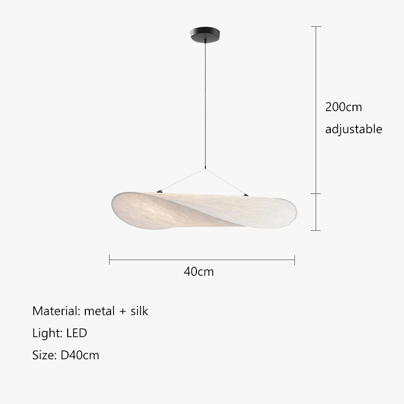 Lustre style soie LED salon salle à manger décoration de la maison chambre Loft