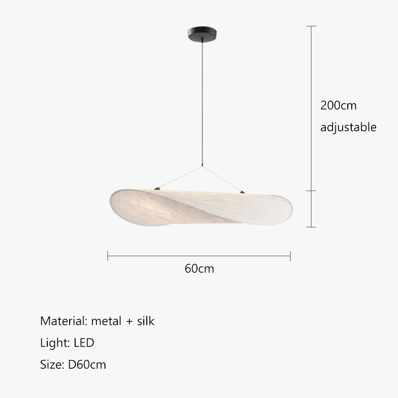 Lustre style soie LED salon salle à manger décoration de la maison chambre Loft