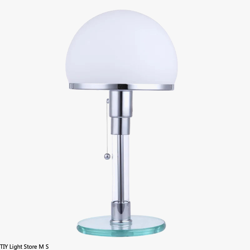 Wilhelm Wagenfeld Nordique Designer Bauhaus LED lampe de table design verre lampe de bureau chambre en acier inoxydable luminaires lampes de table