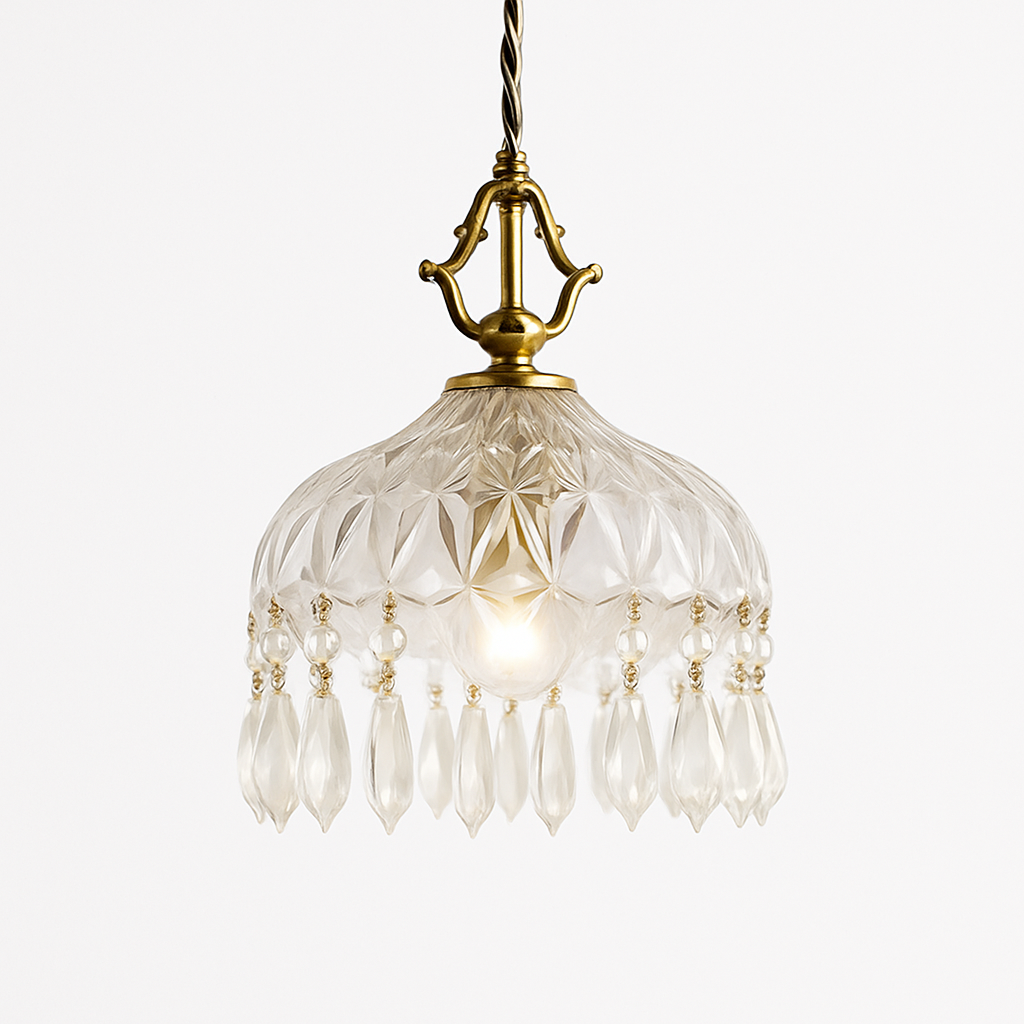 YEBMLP Suspension en verre rétro français d'intérieur à LED