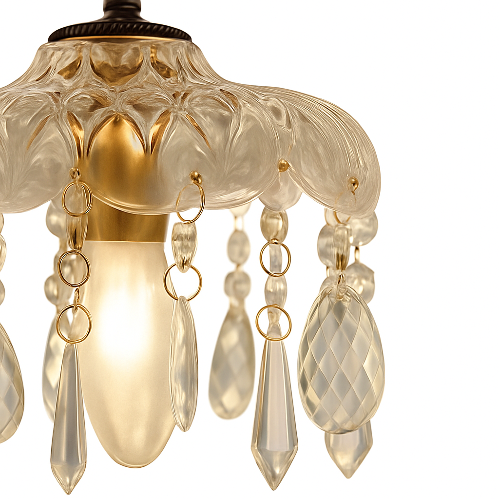 YEBMLP Suspension en verre rétro français d'intérieur à LED