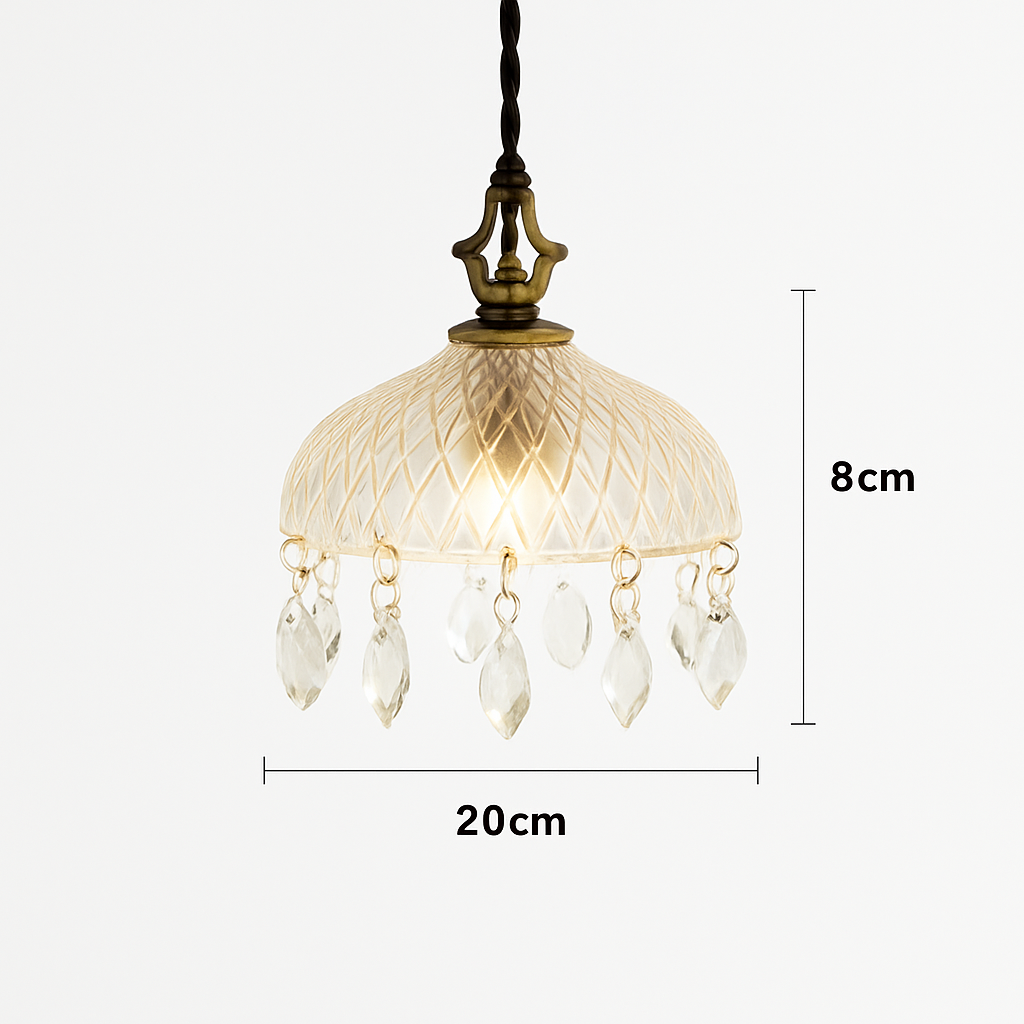 YEBMLP Suspension en verre rétro français d'intérieur à LED