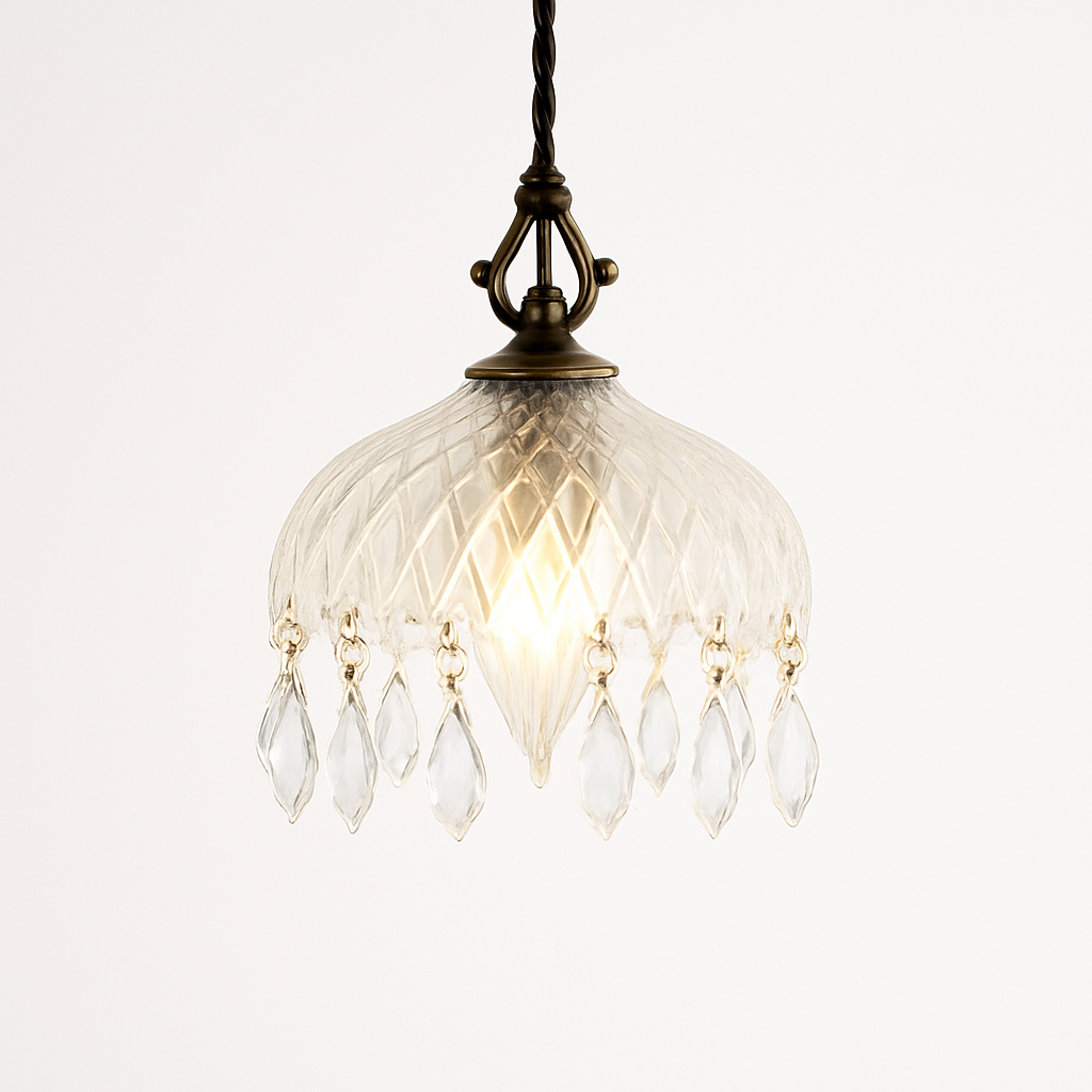 YEBMLP Suspension en verre rétro français d'intérieur à LED